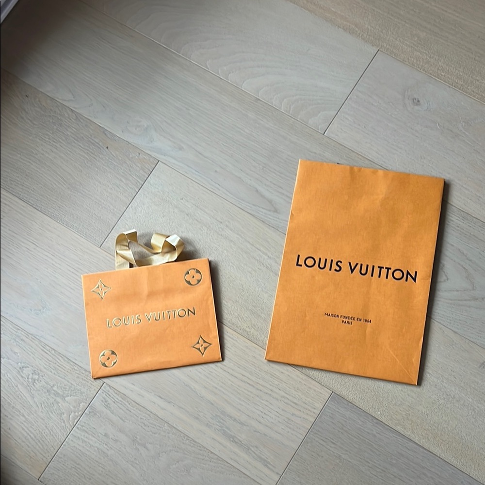 Louis Vuitton Orange and Gold Gift Bags